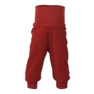 Upon order: Baby wool terry pants with waistband, red melange