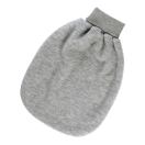 Upon order: Baby wool fleece romper pouch, light grey melange