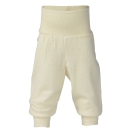 Upon order: Baby wool-silk pants with waistband, natural