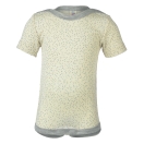 Upon order: Baby wool-silk short sleeved body with press-studs on the shoulders, dotted