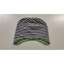 Both ways wearable hat (stripe. Black-and-white)