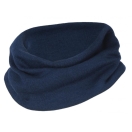 Children's merino wool-silk loop scarf, navy-blue