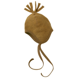 Tellimisel: Vanutatud villast tutiga beebimüts, safranikollane