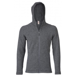Men's jacket, hooded, waisted, with zip