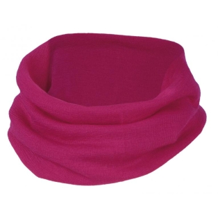 Children's merino wool-silk loop scarf, raspberry