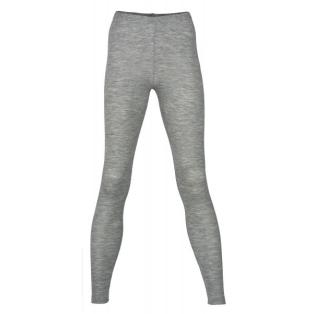 Ladies' wool-silk leggings, grey melange