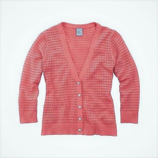 Female summer cardigan in open knit, size S