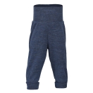 Upon order: Baby wool pants with waistband, blue melange