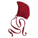 Upon order: Baby wool bonnet, red melange