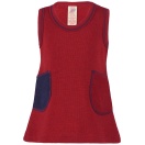 Upon order: Baby wool terry dress, red