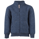Upon order: Baby wool jacket with zipper, blue