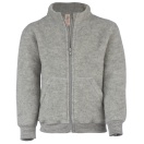 Upon order: Baby wool jacket with zipper, light grey