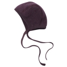 Upon order: Baby wool bonnet, lilac melange