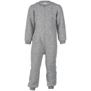 Upon order: Baby wool fleece overall with zipper, light grey