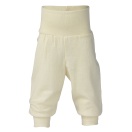 Upon order: Baby wool-silk pants with waistband, natural