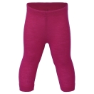 Upon order: Baby wool-silk leggings, fine rib, raspberry