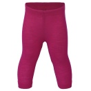 Upon order: Baby wool-silk leggings, fine rib, raspberry