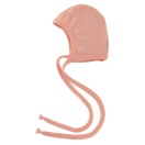 Upon order: Baby wool-silk bonnet, salmon