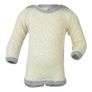 Upon order: Baby wool-silk  long sleeved body with press studs on the shoulders, dotted
