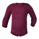 Upon order: Baby wool-silk  long sleeved body with press studs on the shoulders, orchid