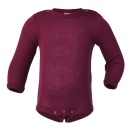 Upon order: Baby wool-silk  long sleeved body with press studs on the shoulders, orchid