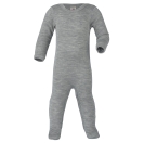 Upon order: Baby wool-silk sleep overall, light grey