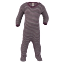 Upon order: Baby wool-silk sleep overall, light grey-orchid