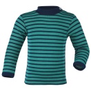 Upon order: Baby wool-silk shirt long sleeved, fine rib, ice-blue