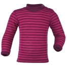 Upon order: Baby wool-silk shirt long sleeved, fine rib, raspberry