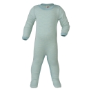 Upon order: Baby wool-silk sleep overall, glacier-natural