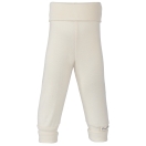 Upon order: Baby cotton pants long with waistband, natural