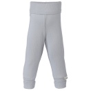 Upon order: Baby cotton pants long with waistband, silver