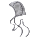 Upon order: Baby cotton bonnet, silver