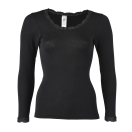 Ladies vest long sleeved, with lace