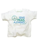 T- shirt Give peas a chance, white