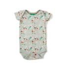 Pale Aqua Origami Birds Baby Body