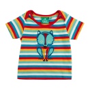 Mr Wolf tee spring rainbow stripes, t-shirt