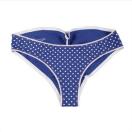 Women's mouline ruche: blue polkadot