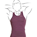 Men's vest: Plum stripe