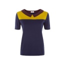 Linda colour block collar topp