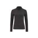 Organic Roll Neck Top, darkgrey melange