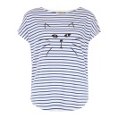 Stripe cat tee