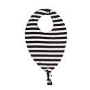 Bib with black and white stripes