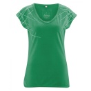 Women hemp-cotton T-shirt, smaragd