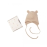 Baby hat with teddy ears, brown
