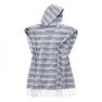 Women's poncho Ilona, navy-white