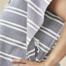 Women's poncho Ilona, navy-white