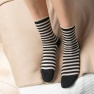 Women socks Alexis, black/sand