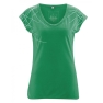 Women hemp-cotton T-shirt, smaragd